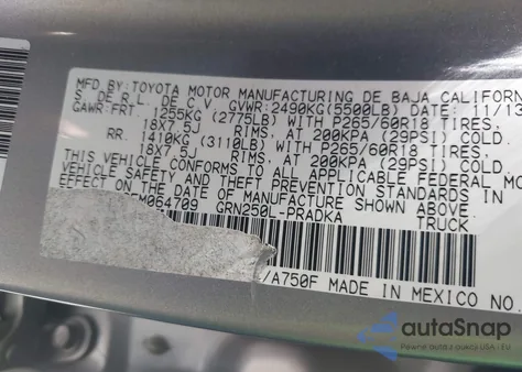 2014 Toyota Tacoma Base V6 from USA, damaged, VIN 3TMMU4FN6EM064709